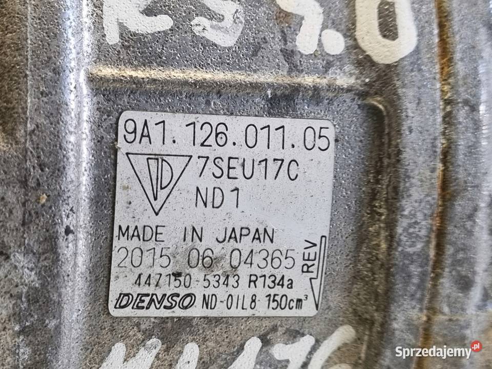 SPRĘŻARKA KLIMATYZACJI Porsche 911 991 GT3 38 osobowe Chełm
