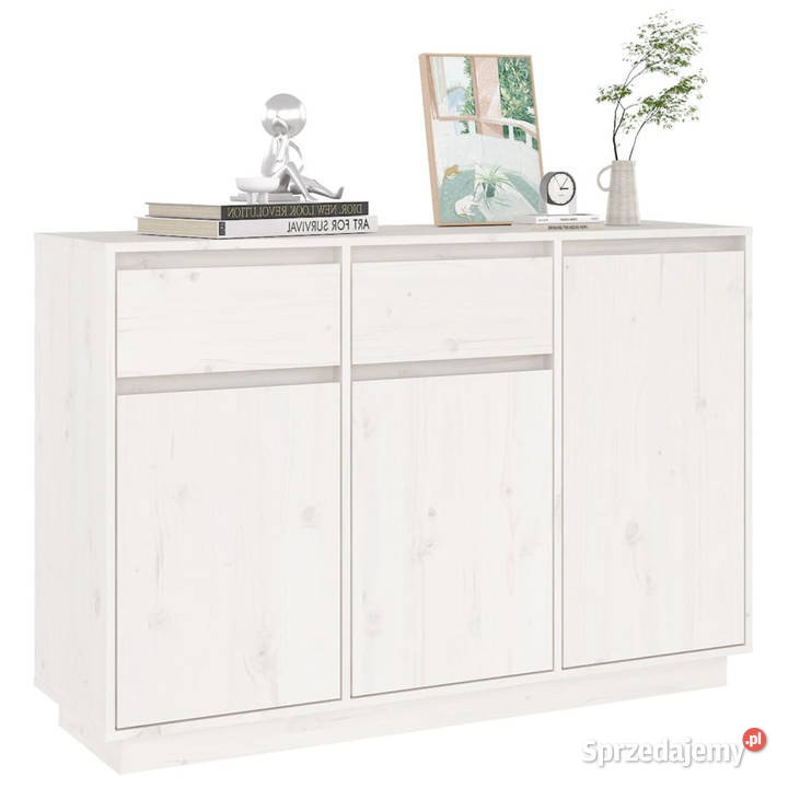 Szafka biała 110x34x75 lite drewno sosnowe Warszawa