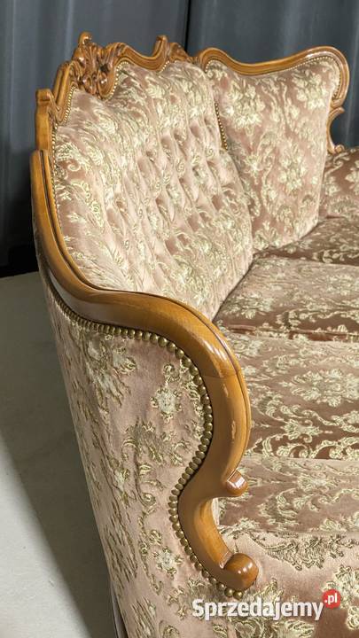 Barokowy komplet wypoczynkowy sofa czteroosobowa Gryfice
