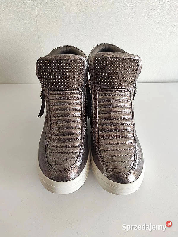 Buty botki sneakersy złote 23.5cm Olsztyn