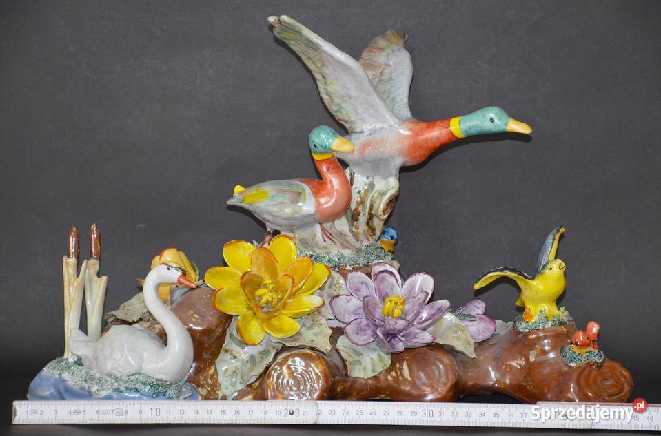 Porcelana Roceram Dzikie kaczki Ptaki wodne wielkopolskie Środa Wielkopolska