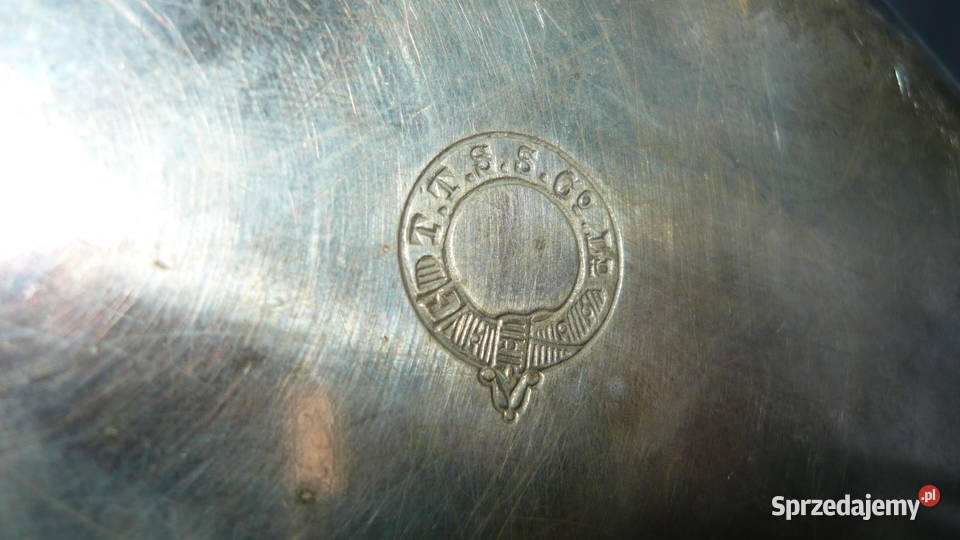 Tacka talerz patera posrebrzana dzielona z Sokółka