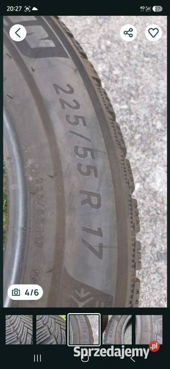 Opony 2255517 zimowe Michelin Zielona Góra sprzedam