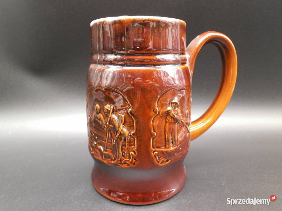 Ceramiczny kufel Kolekcjonerski Brązowy z Raszków