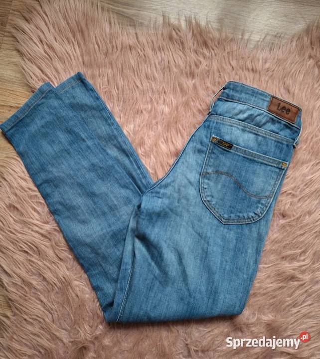 Świetne jasne jeansy proste Lee bawełna w25 l31 Kraków