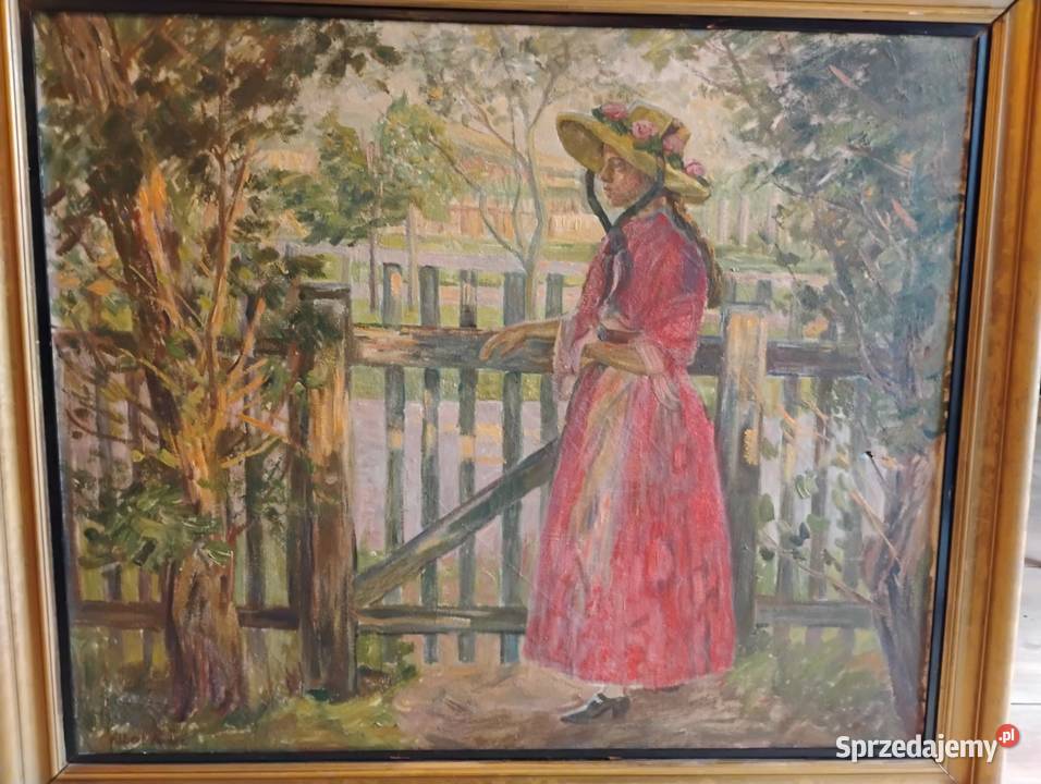 Stary obraz olejny antyk Kartuzy sprzedam