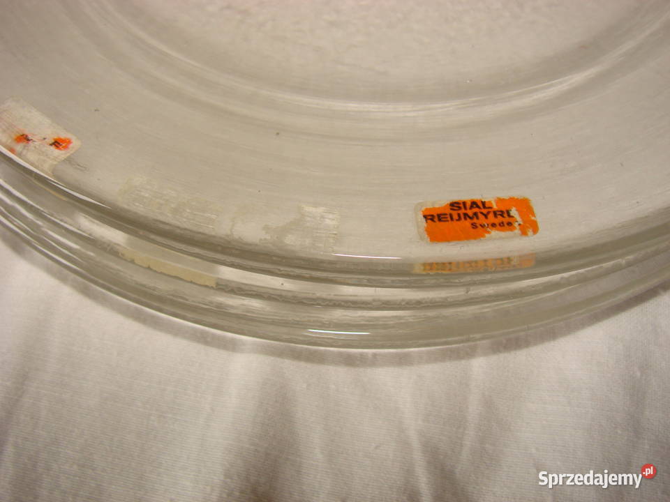 Sial Reijmyre Sweden szklany talerz pomorskie Pruszcz Gdański