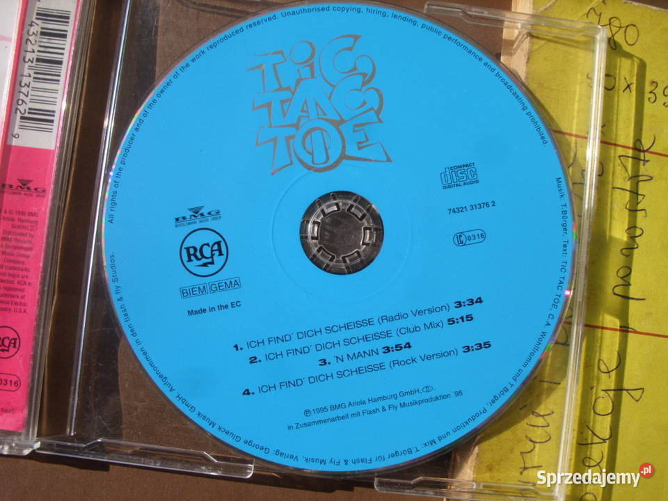 RAP singiel CD TIC TAC TOE ICH FIND DICH 3 1995 CD sprzedam