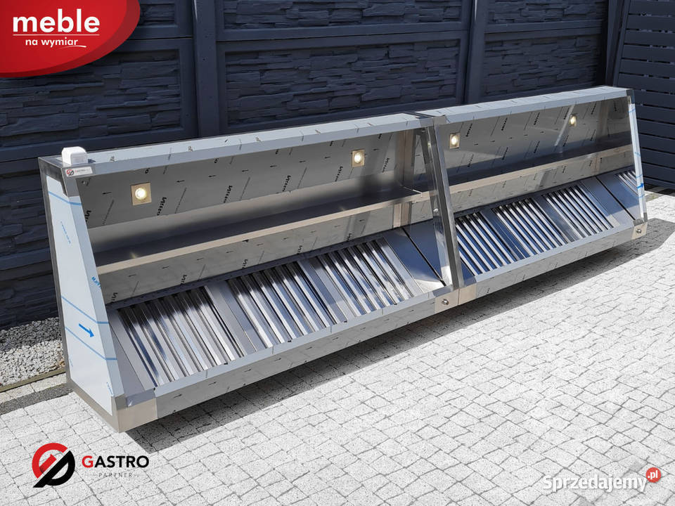 Okap skośny przyścienny spawany z filtrami Ostrów Wielkopolski sprzedam