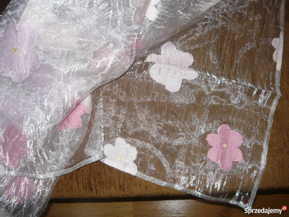 Lambrekin zasłonkaróżowe kwiaty odcienie różowego sprzedam