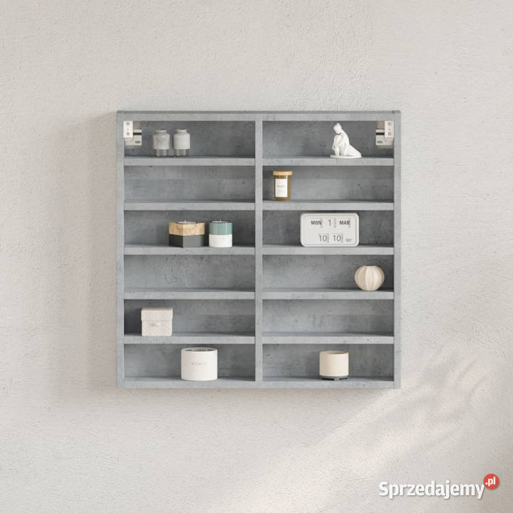 Witryna szarość betonu 60x85x58 materiał Warszawa