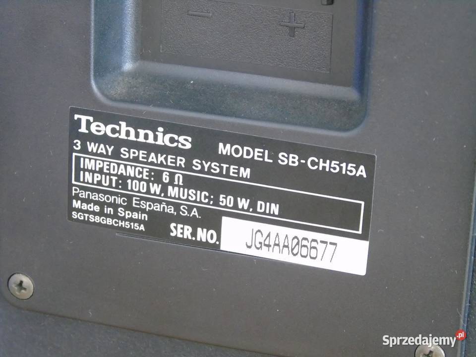 Śliczne kolumny Technics SBCH515 sprawne 2 x 100 podkarpackie Jasło