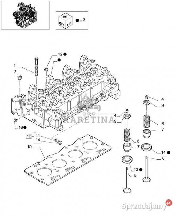 Holland T6010 Głowica cylindra 4895790 Jastrzębniki sprzedam