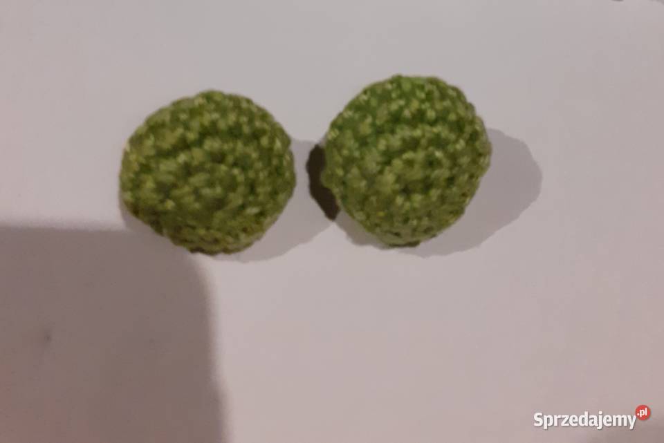 Kolczyki na szydełku kule hand made