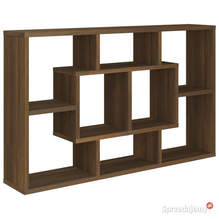 Półka ścienna brązowy dąb 85x16x525 WM820462 Półki Warszawa