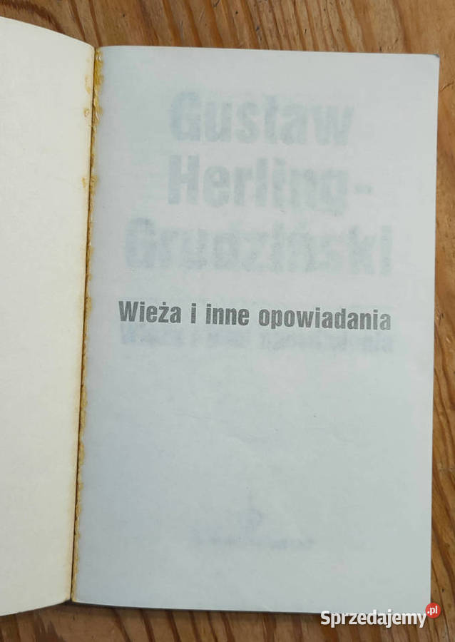 Wieża i inne opowiadania Gustaw Herling Sosnowiec