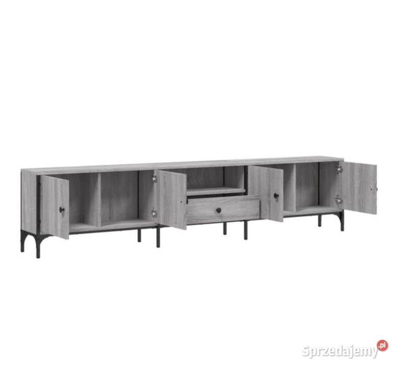 Szafka pod TV z szufladą szary dąb 200x25x44 Tychy
