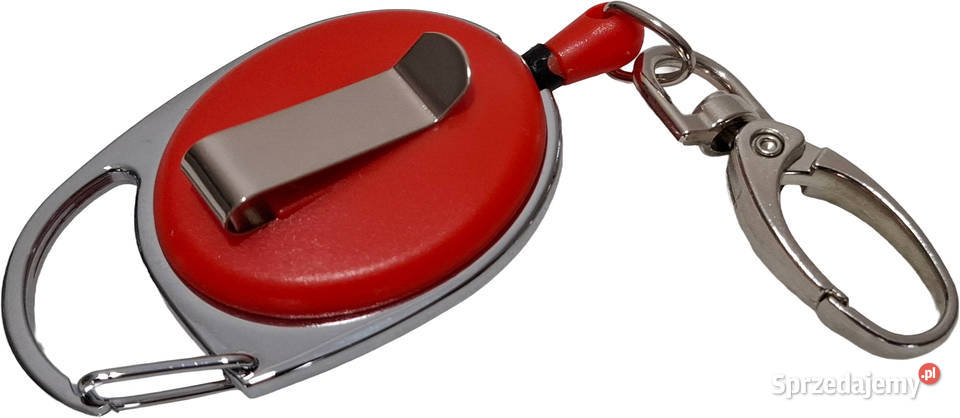 Retraktor skipass z karabińczykiem na klucze śląskie Czeladź