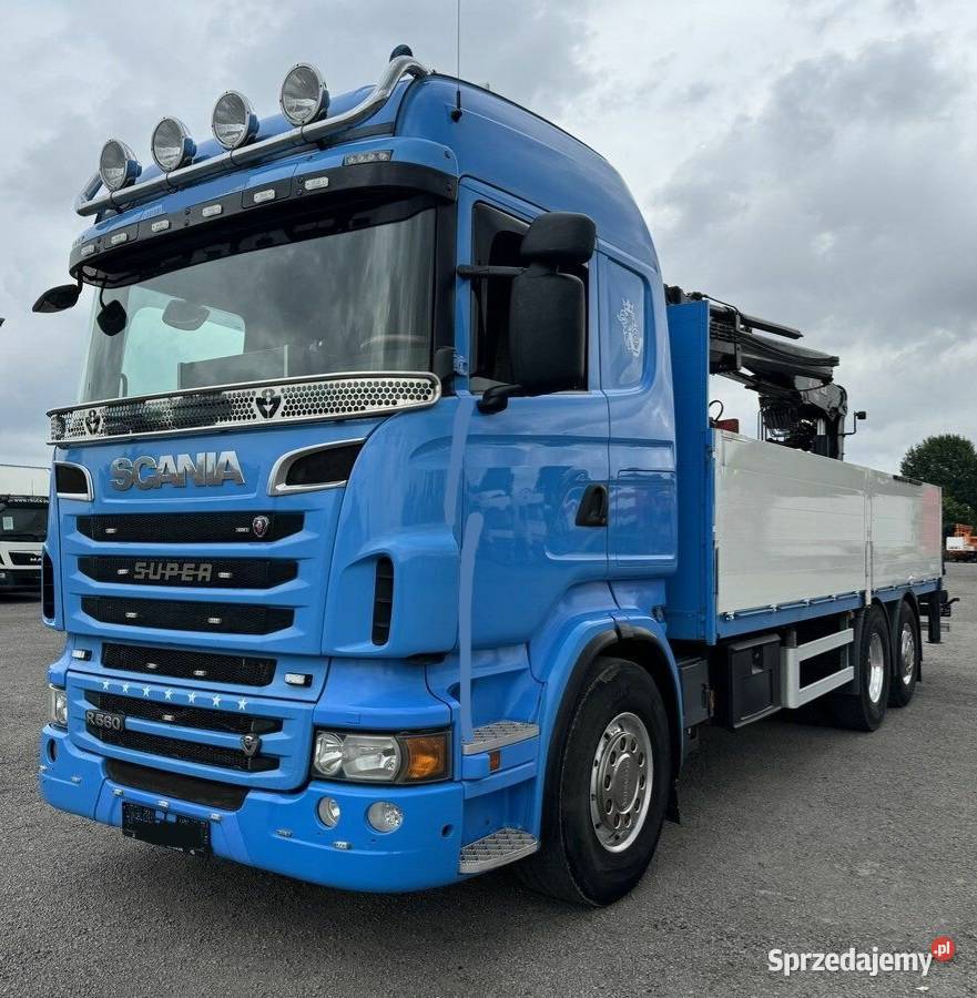 Scania Skrzynia z dzwigiem Napęd tylna oś Warszawa sprzedam