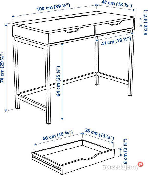 IKEA ALEX białe biurko 100x48 szkoła nauka praca sprzedam