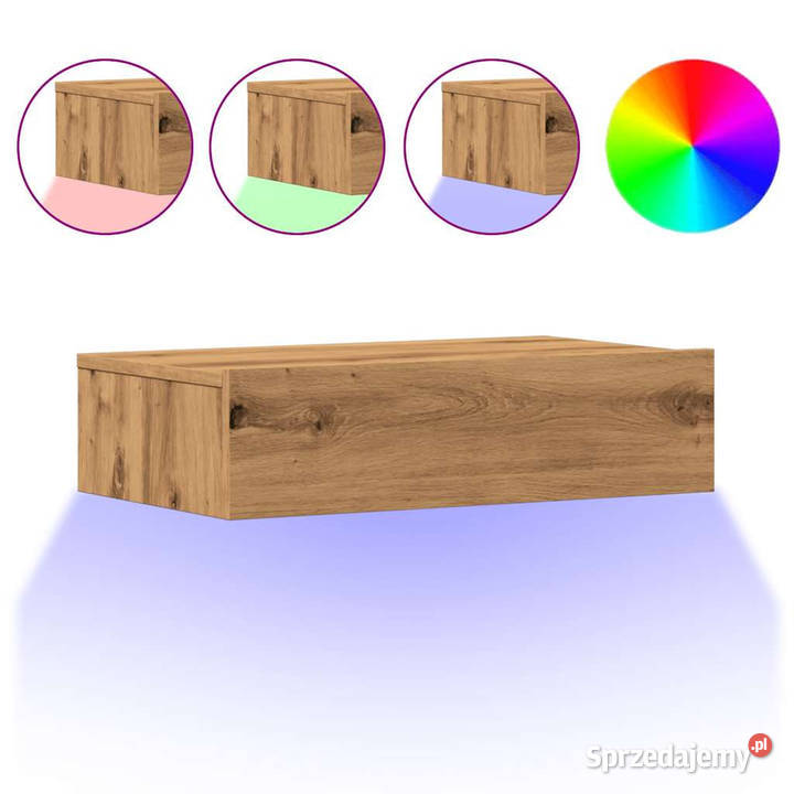 Szafka telewizyjna z LED dąb artisan 60x35x155 Warszawa