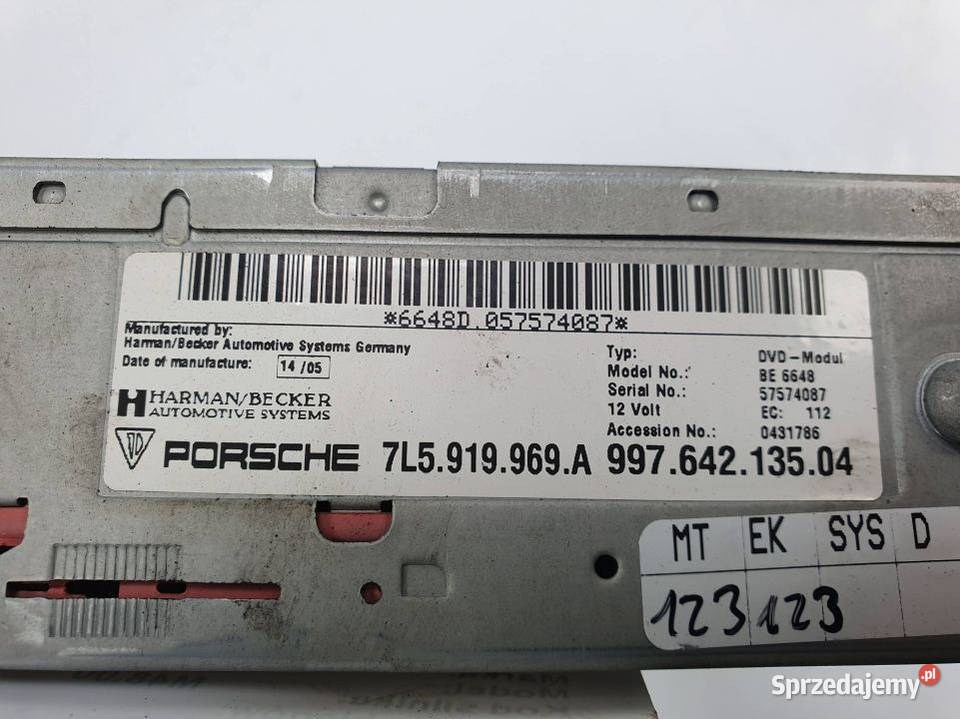 ZMIENIARKA CD PORSCHE CAYENNE I 7L5919969A Lipno