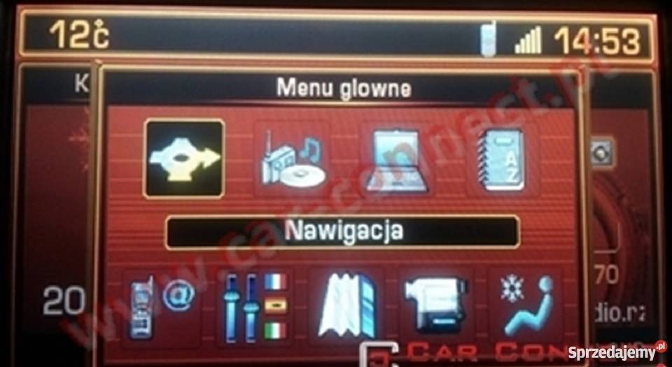 Citroen Peugeot język polski menu nawigacja