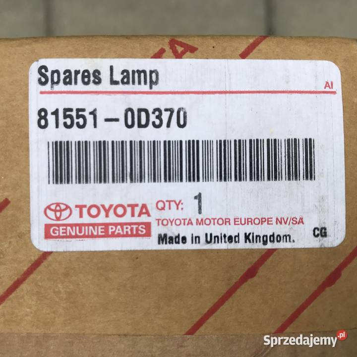 Lampa tylna prawa Toyota Yaris Lampy tylne Kraków