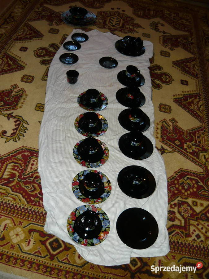 ARCOROK zestaw Francuski szklo CZARNE śląskie