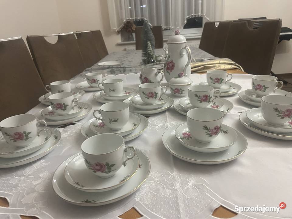 Furterberg serwis do kawy porcelana Róża Porcelana i szkło Nowy Tomyśl