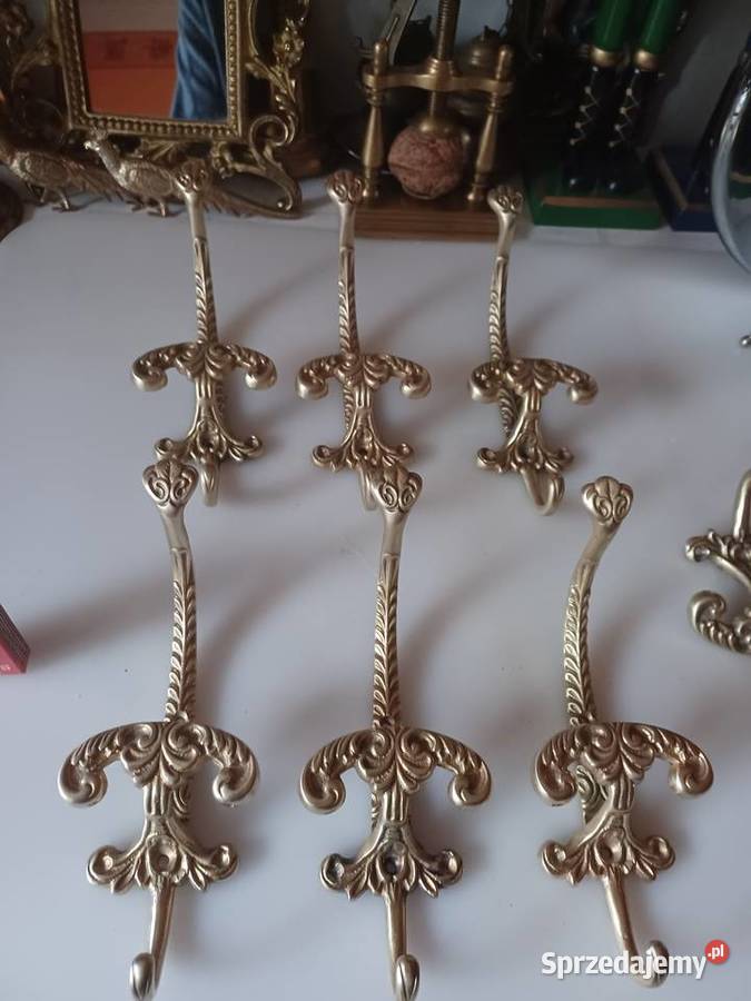 Masywny wieszak mosiężny sprzedam