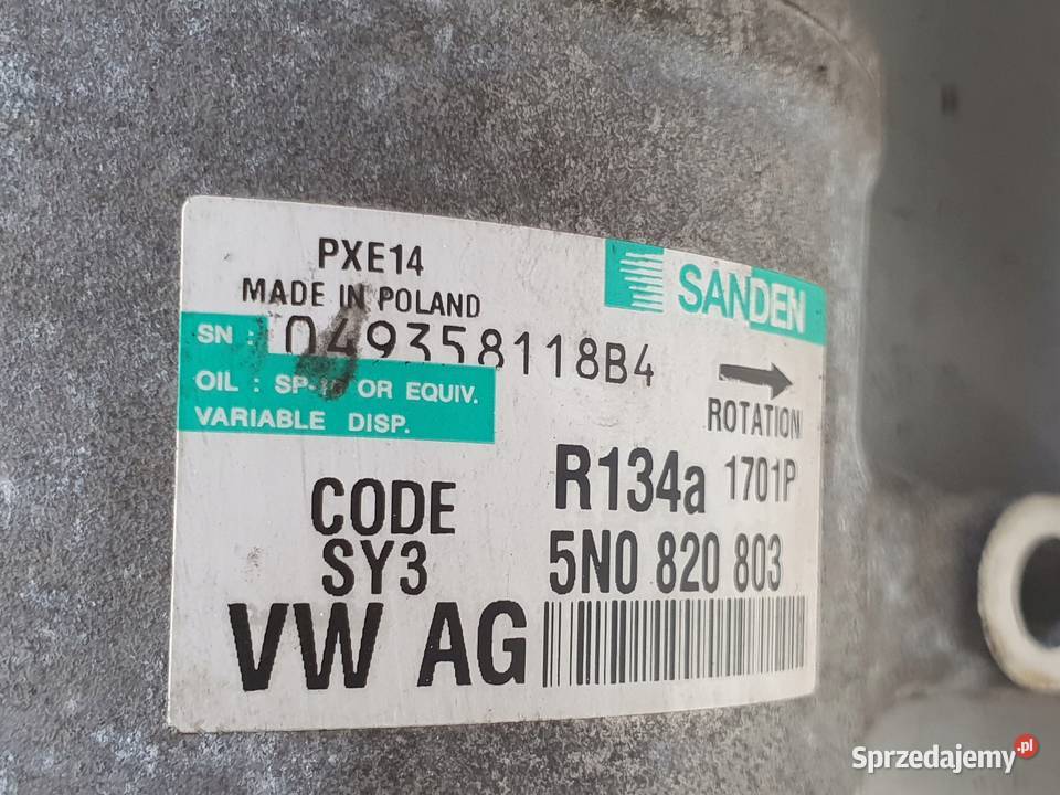 SPRĘŻARKA KLIMATYZACJI Audi A3 II 8P 19 TDI Rudka