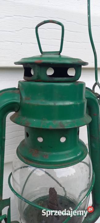 Lampa naftowa olejowa zielona Małkinia Górna