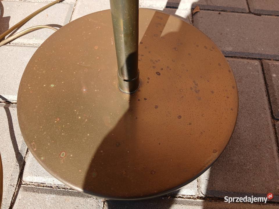 Lampa Podłogowa do czytania regulowana mosiężna Gawroniec