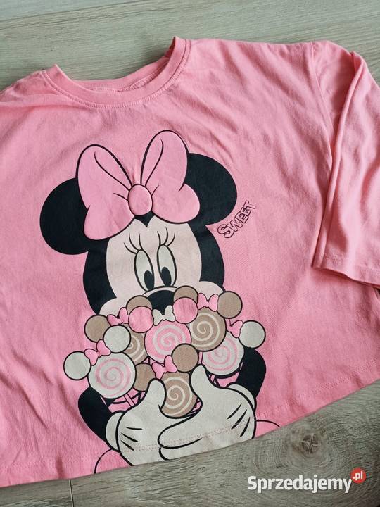 Bluzka koszulka dziewczęca na długi rękaw różowa Płock