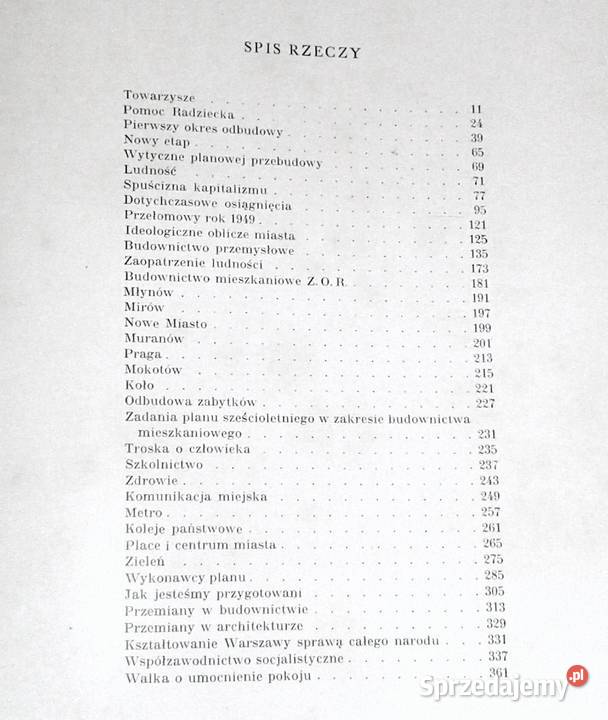 6Letni Plan Odbudowy Warszawy wyd 1950r Bolesław twarda Chełm sprzedam