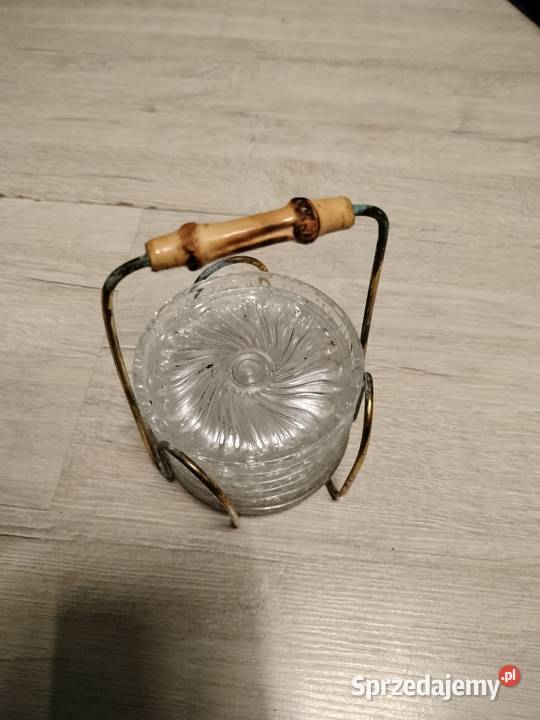 Metalowy stojak z mini talerzykami deserowymi Choszczno sprzedam