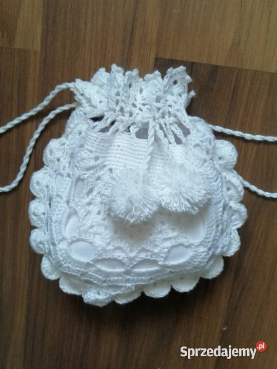 Torebka komunijna biała komplet z mitenkami Odzież Katowice