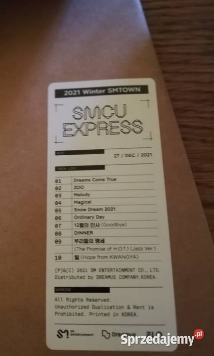 K pop VA 2021 Winter SMTOWN SMCU Winter Express CD Dąbrowa Górnicza sprzedam