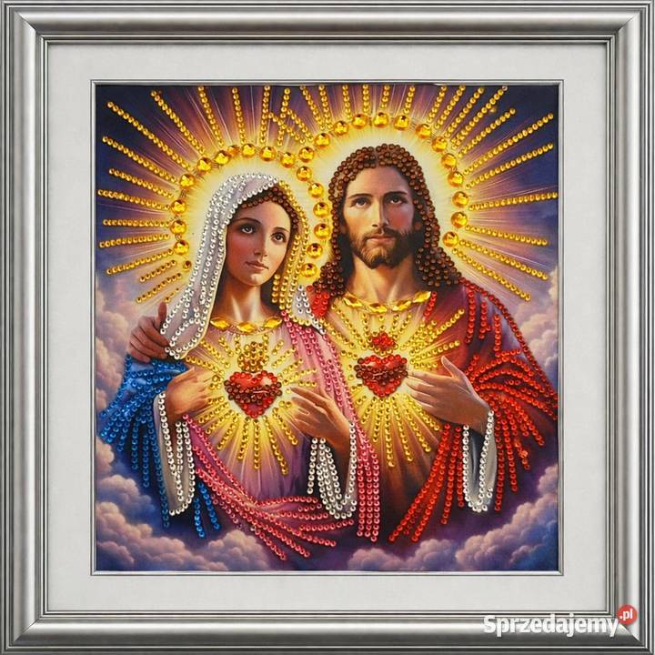 Jezus i Maryja w wyklejance diamentowej Kraków