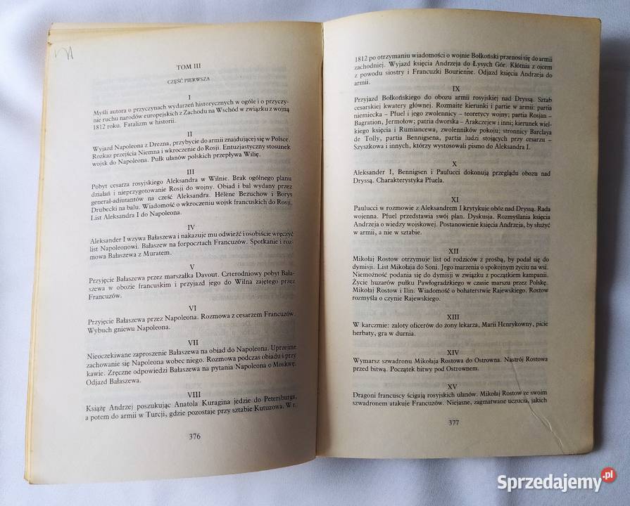 WOJNA i POKÓJ Lew Tołstoj tom 1 4 sprzedam