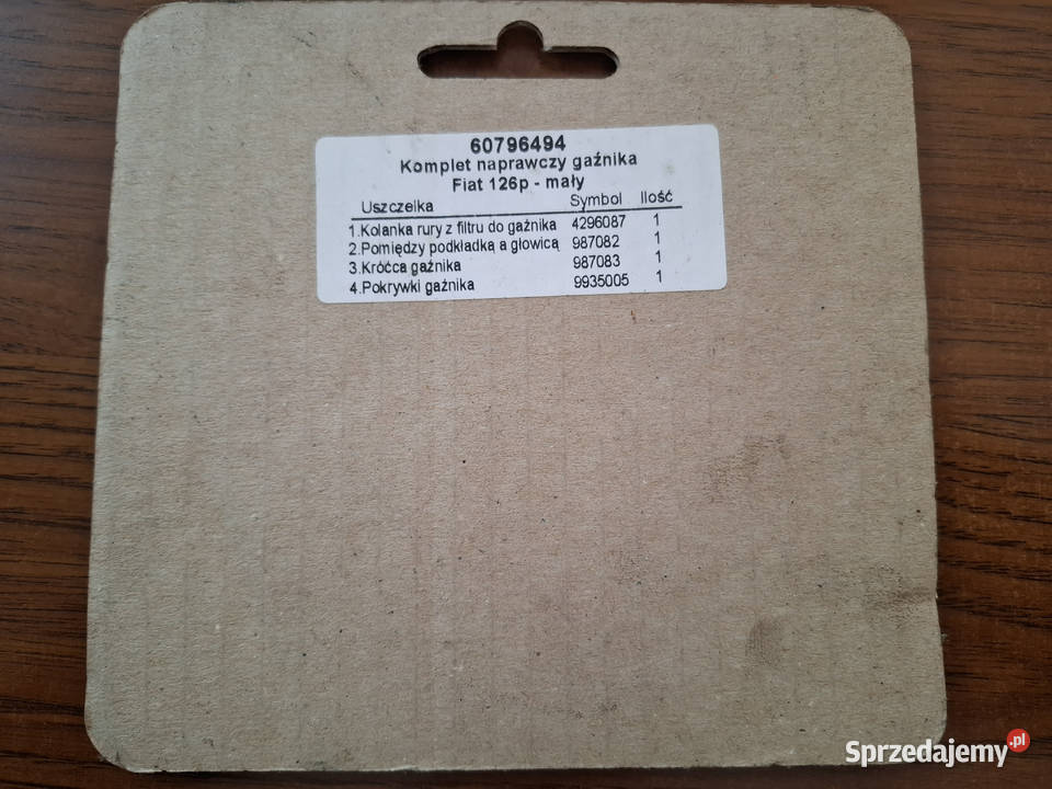 Zestaw naprawczy gaźnika fiat 126p Kalna