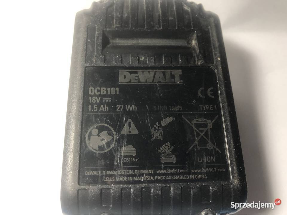 Akumulator DeWalt 15 Ah lubelskie Krasnystaw sprzedam
