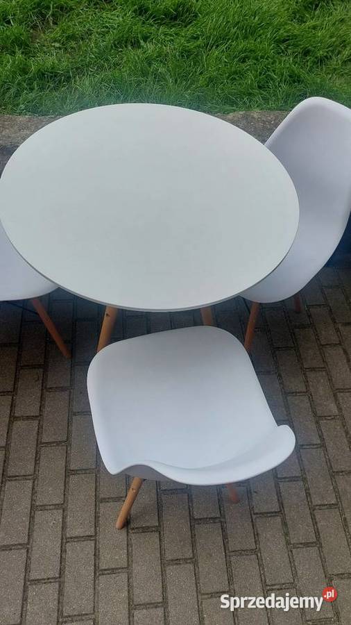 Stół okrągły z krzesłami Stoły Poznań sprzedam