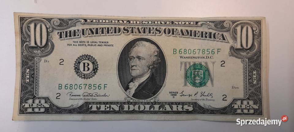 10 dolarów usa 1969 Numizmatyka Warszawa