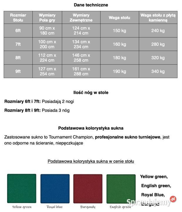 Stół Bilardowo Loftowy ARKANA 6 FT z blatem Częstochowa