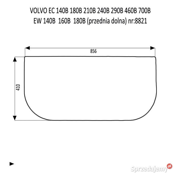 SZYBA PRZEDNIA DOLNA VOLVO EC EW 140 460 B Motoryzacja