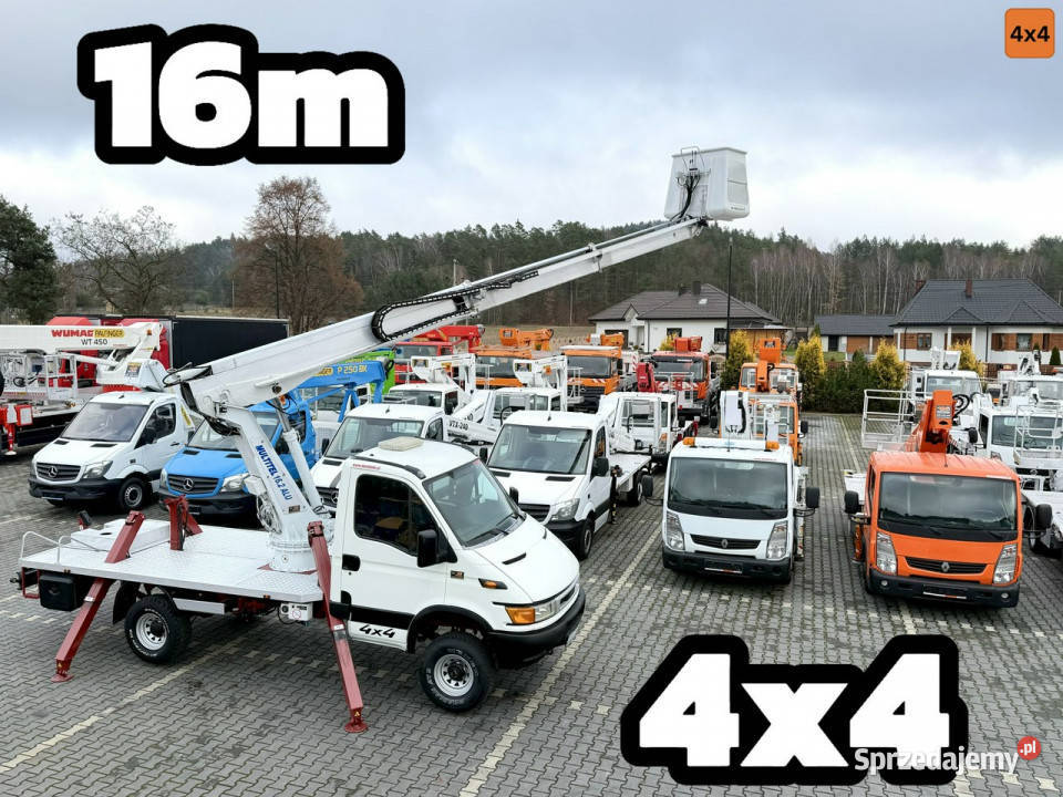 Iveco Daily 4x4 Zwyżka 16m MULTITEL 162 ALUAF biały Iveco Widełki