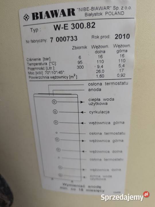 Bojler 300l dwie wężownice mazowieckie Pionki sprzedam