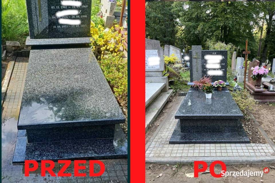 Podnoszenie pomników odnawianie liter układanie Gdynia